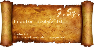 Freiler Szebáld névjegykártya